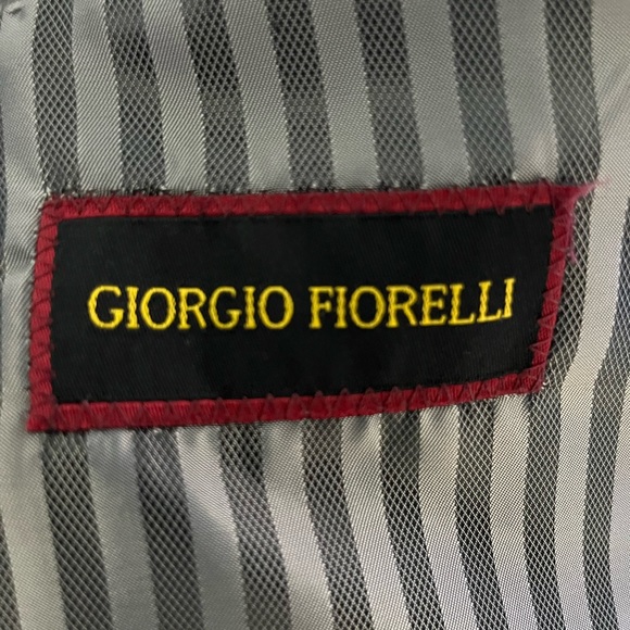 Giorgio Fiorelli Soft Grey 2 Button Canvas Stitching Double Vented Blazer 46L - Picture 9 of 15